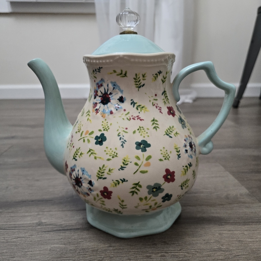 Pioneer Woman Kari 2.4 Qt Teapot With Lid Farmhouse Cottagecore Floral